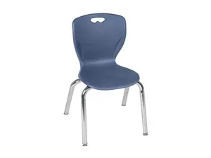 Regency Andy 4520NV4PK Easy-Carry Stacking Chair, 15 in., Navy Blue - Pack of 4, Easy-Carry Stacking Chairs