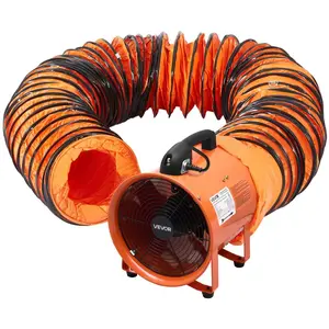 VEVOR Portable Ventilator, 12 inch Heavy Duty Cylinder Fan with 33ft Duct Hose, 560W Strong Shop Exhaust Blower 2894CFM, Industrial Utility Blower for Sucking Dust, Smoke, Smoke Home/WorkplaceVEVOR Super Brand Day