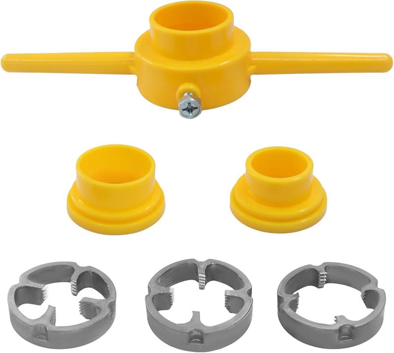 Thread Maker 7 Inch 6 Pcs PVC Pipe Thread Maker Tool Kit - Manual Plumbing Threader Set ...