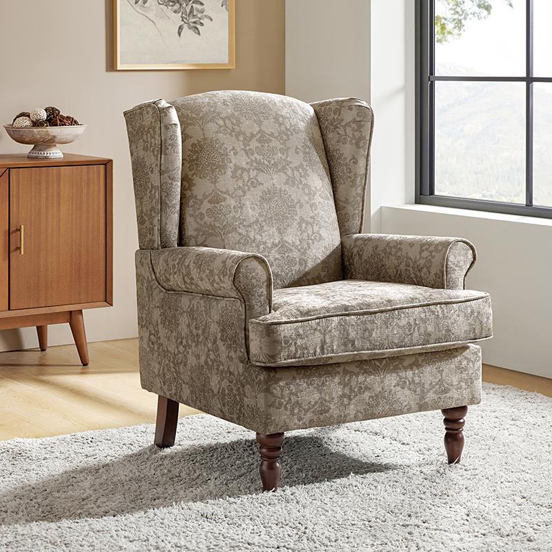 Hulala Centaurs Upholstered Armchair, Traditional Style, Upholstered in cozy fabric, Strong and Durable wooden, Soft outline, Unique pattern