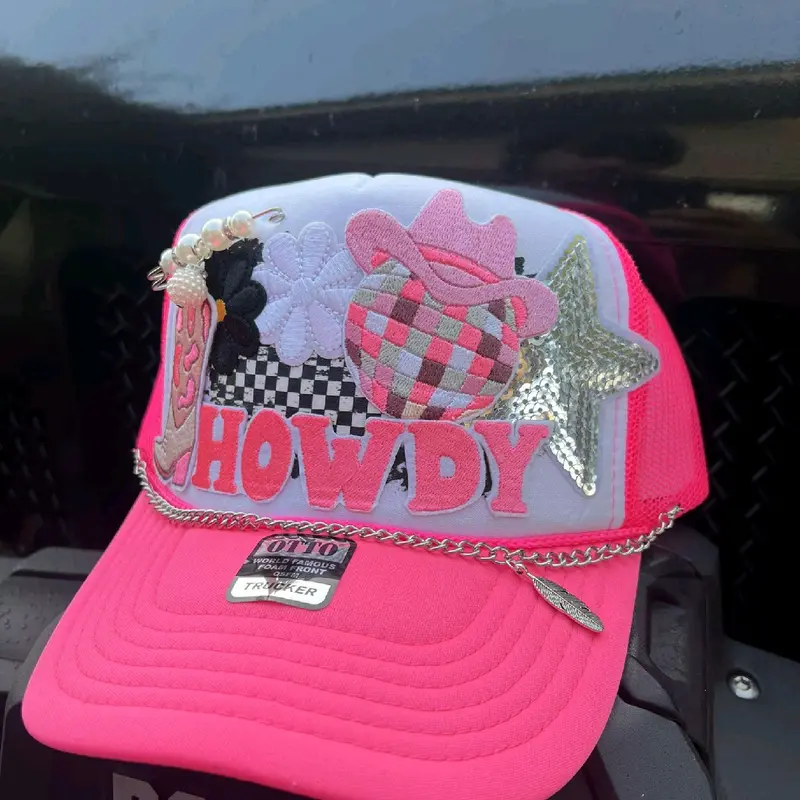 Play Some 90s Country Otto Trucker Hat with silver or gold 