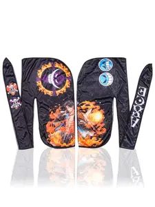 Black Ace Anime Durag Fashion Menswear Fashion Menswear Stretchy Clothing Long Silky Straps