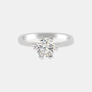【216-US】QuicklyDelivery|NOBonus-1CT Coloured Synthetic Moissanite Ring – Fashionable Wedding/Engagement Jewelry for Women, Perfect Birthday/Valentine's Day Gift