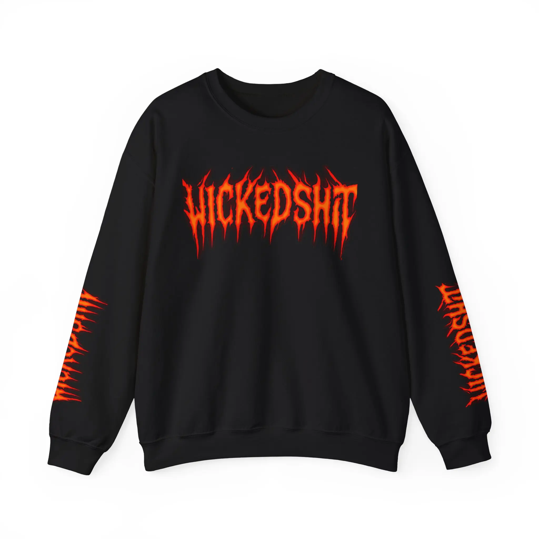 Wicked Shit Unisex Heavy Blend Crewneck Sweatshirt, Gothic Apparel, Streetwear Fashion, Unique Gift for Her, Trendy Layering Piece