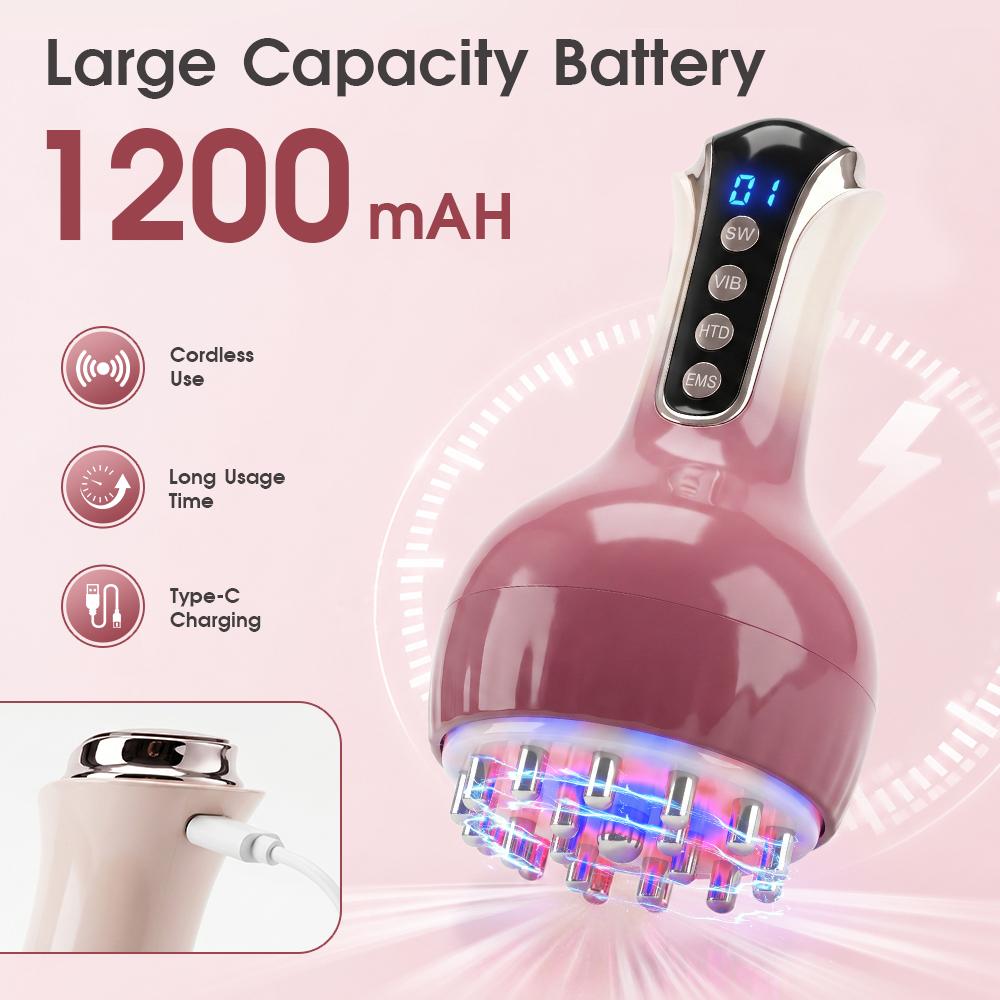 Gradient Pink 3-in-1 Cordless Handheld Massage Device - Electric Meridian Brush, 35-Speed Lymphatic Tool with Red Light, Pulsation, Vibration, USB Rechargeable, Ideal Gift for Parents, Home Care Essential, Cordless Handheld Massage Devices Gradient Pink 3-in-1 Cordless Handheld Massage Device - Electric Meridian Brush, 35-Speed Lymphatic Tool with Red Light, Pulsation, Vibration, USB Rechargeable, Ideal Gift for Parents, Home Care Essential, Cordless Handheld Massage Devices