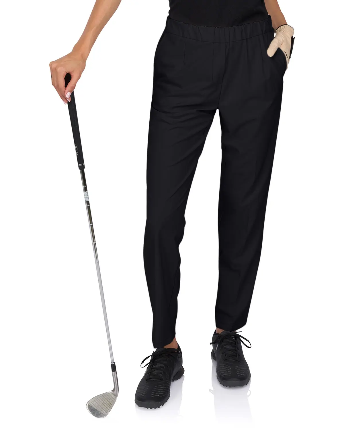 Three Sixty Six Women’s Golf Pants - Elastic Waistband, Breathable and Stretchy Quick Dry Material - Ankle Length Capris