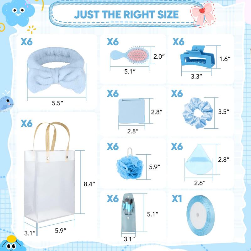 74Pcs Prizes for Game WinnersBaby Shower Favors Gifts includingHeadband Hair Brush Jewelry Box with GiftBag for wed Game Prizes Wedding BridalShower Favors (6Set)