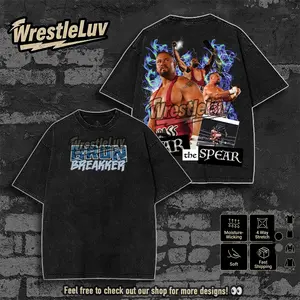 WWE Bron Breakker, Vintage Washed T-Shirt, Graphic Tee, Wrestling Shirt Unisex Cotton, Streetwear Fan Apparel Gift Idea
