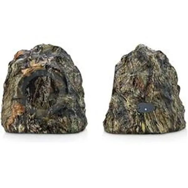 2-Pack Mossy Country Camo Rechargeable Wireless Bluetooth Stereo Rock Speakers - Water-Resistant Outdoor Speakers with 4" 4" Drivers, Included Micro USB Cable