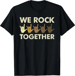 We Rock Together T-Shirt | Unisex Cotton Tee, Short Sleeve, Size S-5XL
