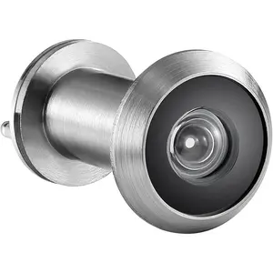 - Peep Holes for Door, Solid Brass 200- Door Viewer Peephole with Heavy Duty Rotating  Cover for1-3/8" to 2-1/6" Doors Doors for Home Office Hotel, Satin Nickel