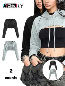 Women's Tie-Dye Long-Sleeve Drawstring Hooded Top, Casual Fitted Loose Fit Design, All-Season Versatile Daily Wear