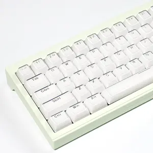 Crystal Jelly Keycaps, White Translucent Keycaps, 135 Keys OEM Profile Keycap Set, Cute Shine Through Keyboard Key Caps for 61/68/84/87/98/100 Cherry MX Keyboard Mechanical，White, Keys for Keyboard, Keyboard Accessories, Cat Keycaps