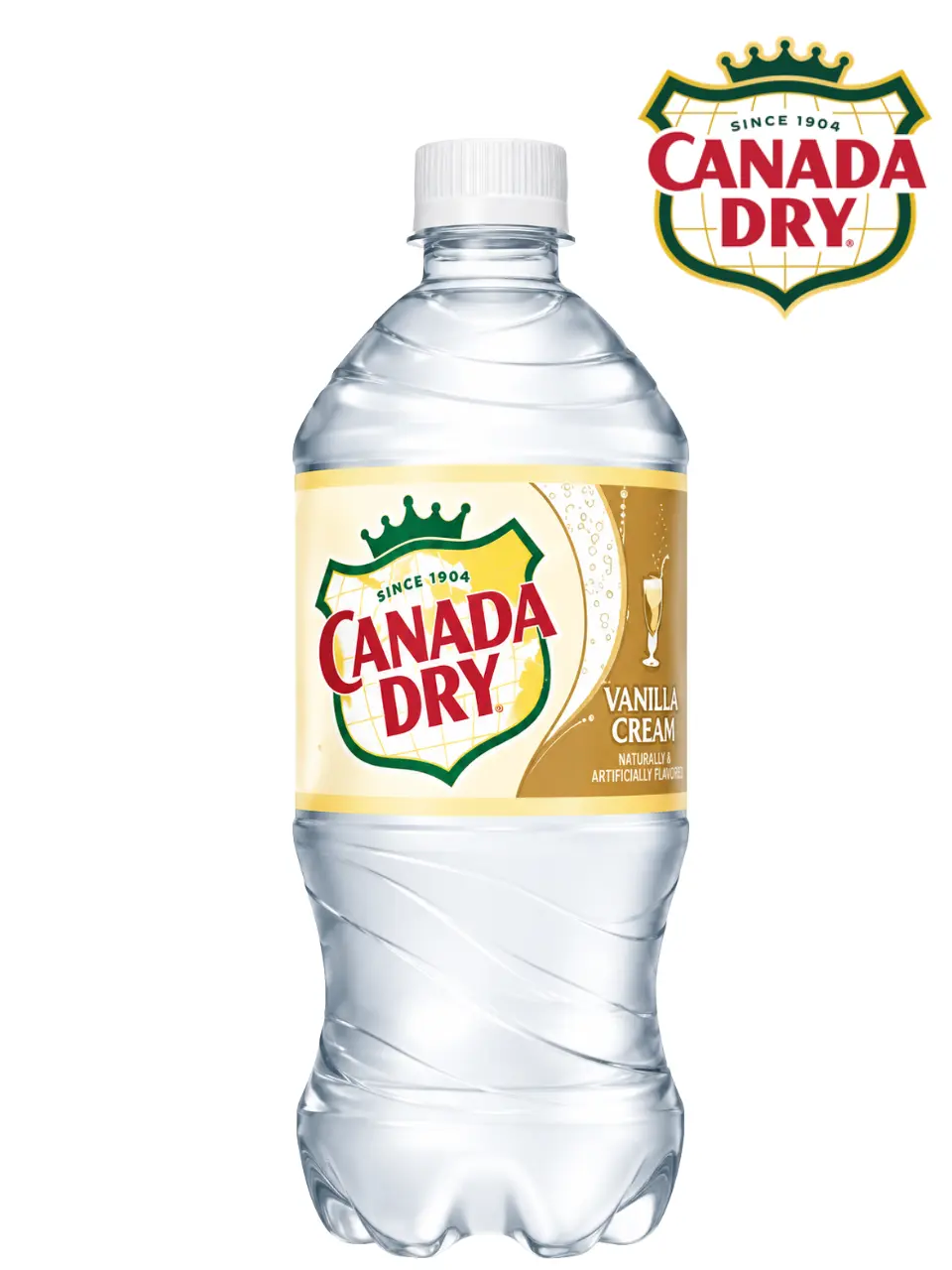 Canada Dry Vanilla Cream Soda 20 FL OZ | Single Bottle, 3 Pack or 7 Pack | Cream Soda | NYC Bodega Favorite | NY Snack Pantry