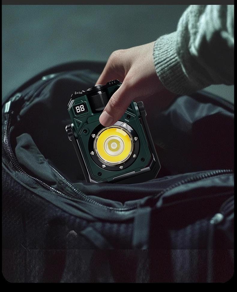 WorkLight Camping Light With Built-in Power Supply, Type-C Rechargeable, Outdoor Light, Multiple Light Sources, Dimming, Emergency Transition, Rainbow Cycle Multi-functional Flashlight.