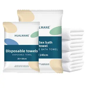 Disposable Thickened Bath Towels Individually Packaged Lint-Free for Travel Hotel Guesthouse Wholesale Enlarge Size Disposable Towels for Travelers/10 Pcs Value Pack