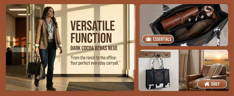 Wrangler Cow Print Large Capacity Tote Handbag for Women purse Tote Bag Leather Designer