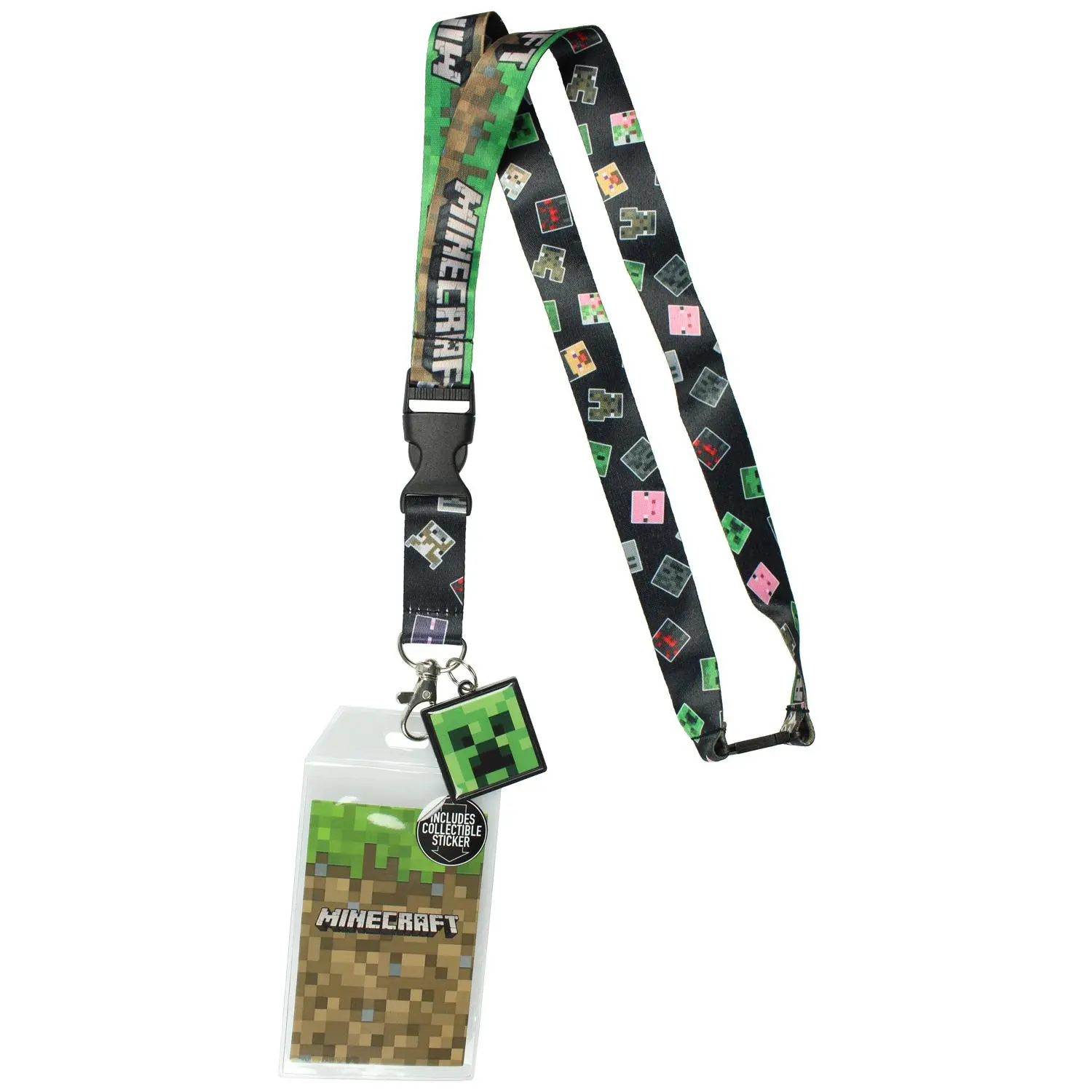 Minecraft Multi-Character ID Badge Holder Lanyard