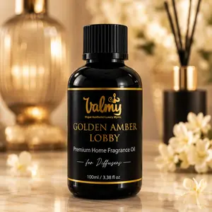 Valmy Golden Amber Lobby – Luxury Waterless Fragrance Oil for Nebulizing Diffusers & HVAC Systems (100 ml)