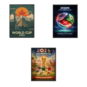 World Cup 2026 Poster, USA, Canada, Mexico Retro Travel Art Print, Soccer Wall Art, Football Lover Gift