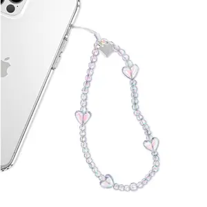 Velvet Caviar Holo Heart Phone Charm - Premium Handmade Accessory for iPhone & Android, Unique Style, Durable, Perfect Gift for Any Occasion
