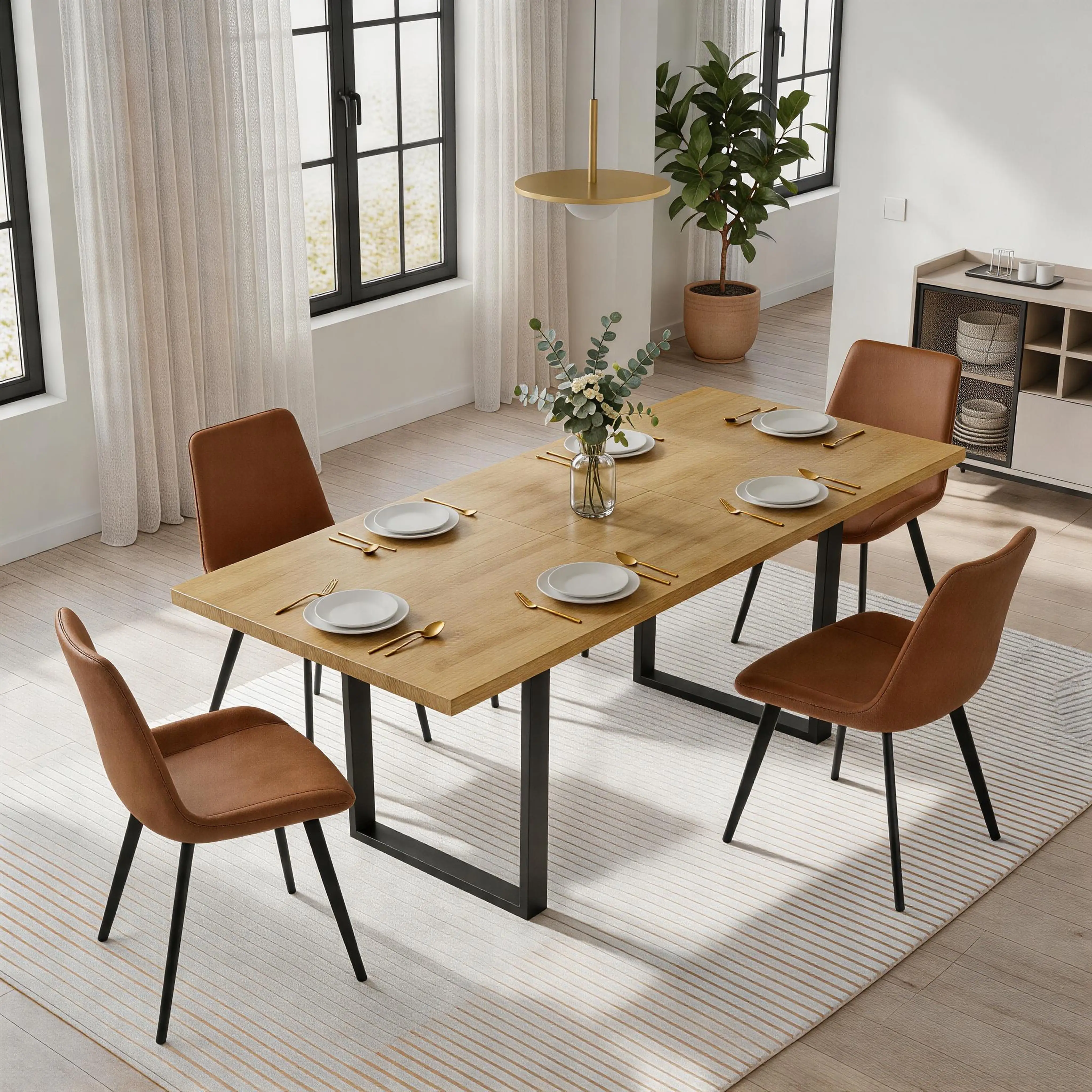 Oak color Set of 4