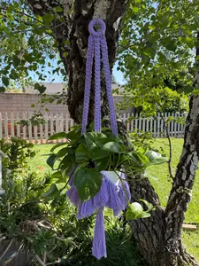 6" Live Macrame Hanger