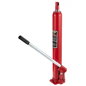 GARVEE 4T Hydraulic Long Ram Jack with Single Piston Pump, Flat Base Manual Cherry Picker Engine Lift Hoist with Handle for Garage Shop Cranes