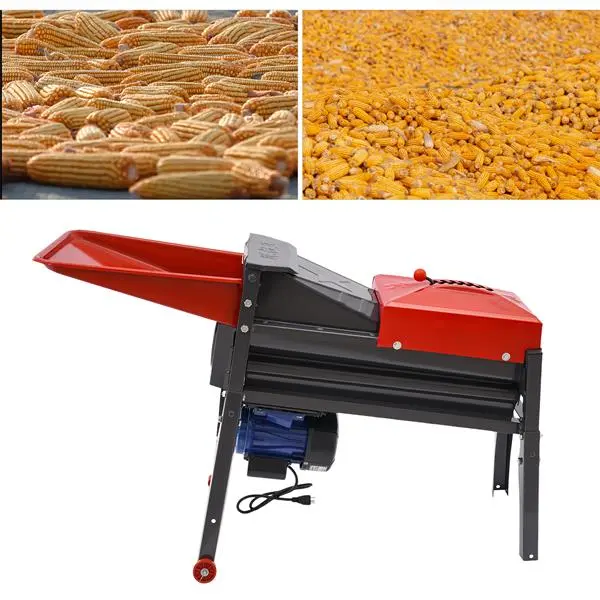 Heavy Duty Freestanding Steel Automatic Electric Corn Threshing Machine - Agricultural Equipment, 0.48KW, 2800rpm, 2204-3307lbs/h, for Home & Farm Corn Processing, Grain Threshing,summerwins