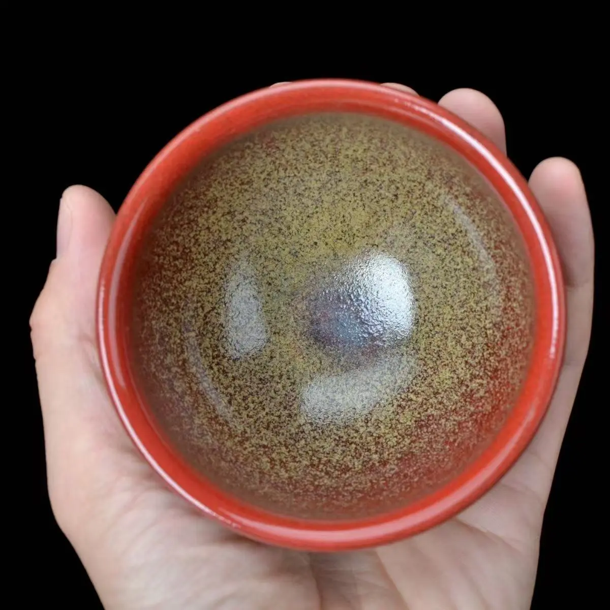 Colorful Kiln‑Transformation Landscape Teacup NY0021