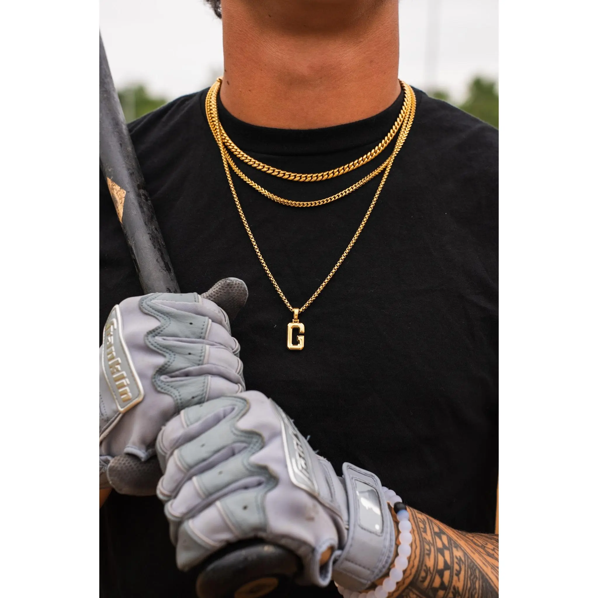 Varsity Initial Pendant (Gold)
