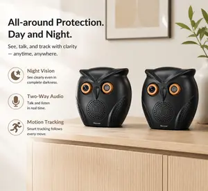 2PCS Owl-Shaped Residential Security Camera - HD Monitoring, Smart Human Detection, USB Powered, Wireless Home and Small Shop Surveillance, Stealth Alarm System, Home Security System | Owl Design | Smart Monitoring【Nkccnur】