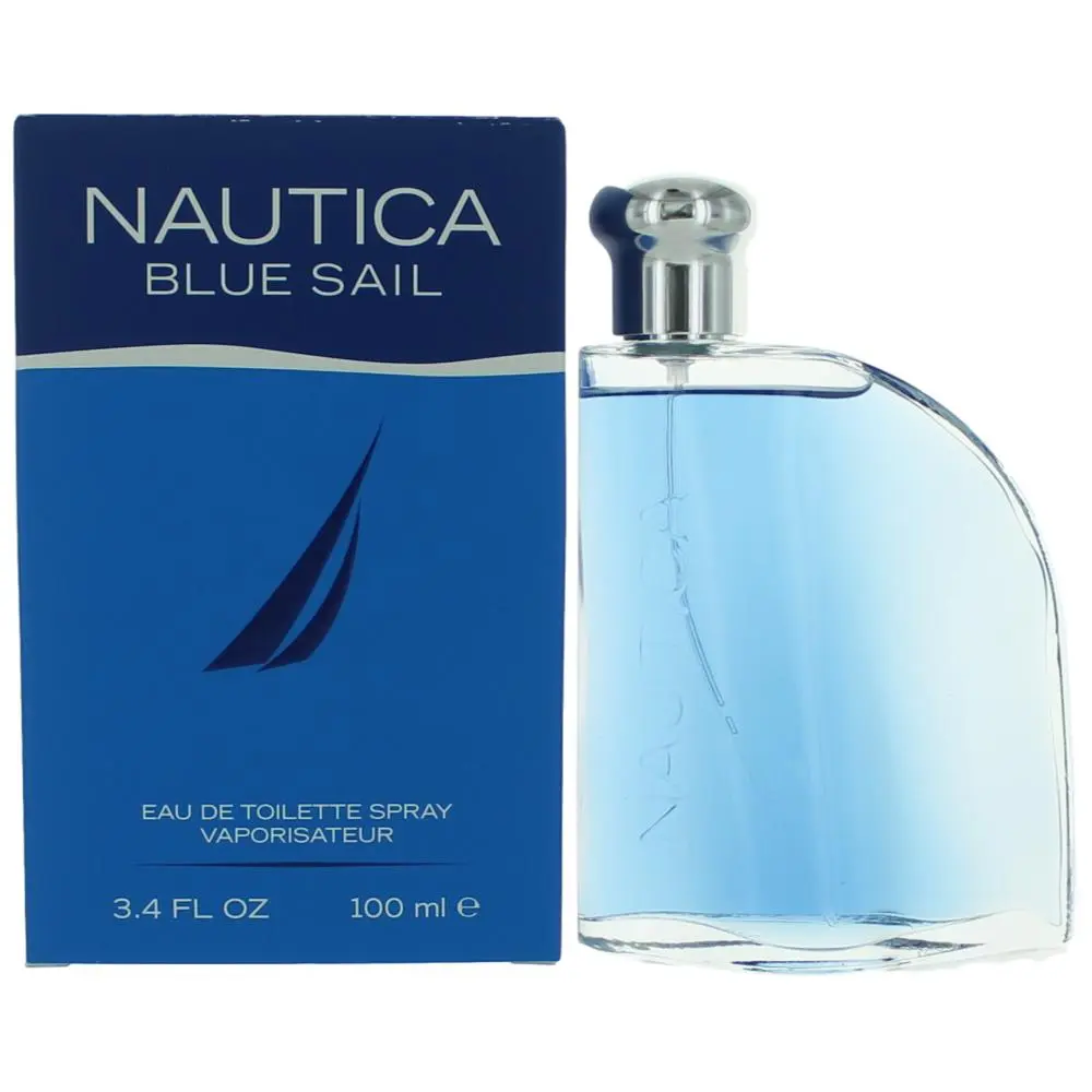 Nautica Blue Sail Eau de Toilette for Men, Citrus & Woody Scent with Orange Zest and Blue Cyprus, 3.4 oz Cologne Spray, Men's Cologne, Men's Fragrance, Aquatic