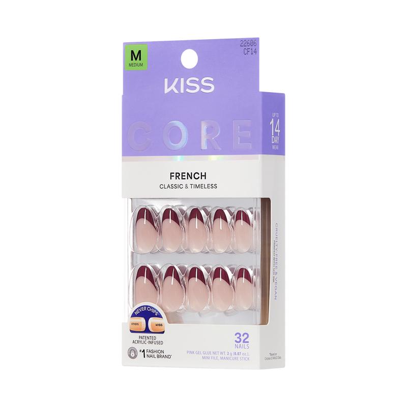 KISS CORE French Press On Glue Nails – Cheerful