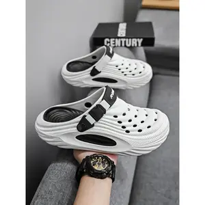 Men's Breathable Anti-Slip Thick Sole Slippers, Eva Wrapped Head Soft Bottom, Indoor Outdoor Use, All-Season Universal FitRAIMENTRY