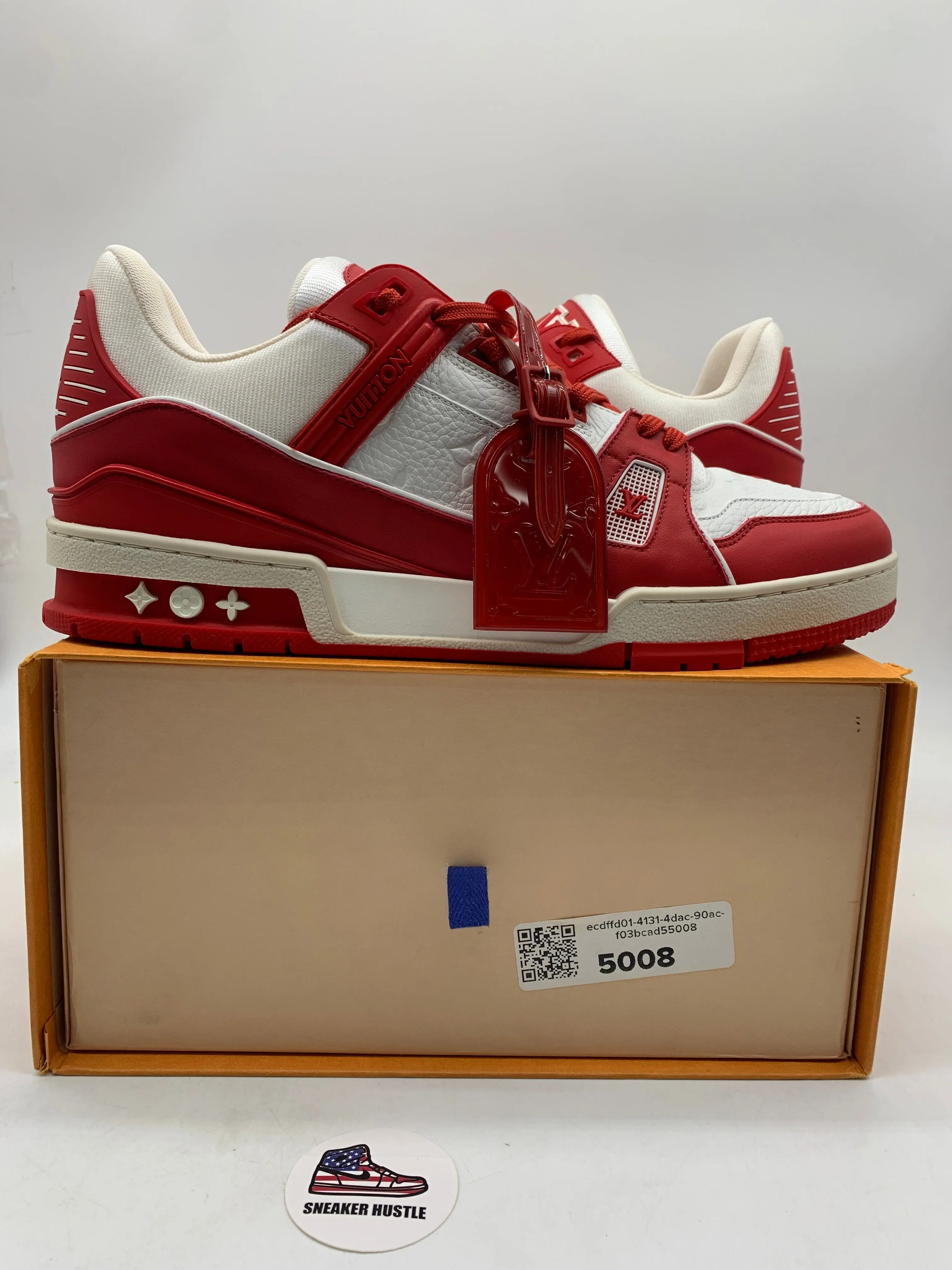 Louis Vuitton Trainer x Product (RED) Men's Casual Footwear, Sneaker, Walking Shoe