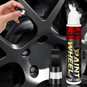 Dark Gun Gray Rim Touch Up Paint, Efficient Car Wheel Scratch Repair for Tesla Model Y  X S, Color Accurate, Long lasting Adhension, Quick Drying, Easy to Use, Two in One, Resists Water, Uv Rays