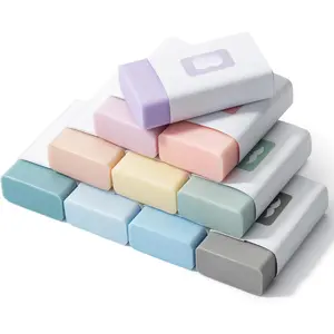 - Erasers, 10 Pack, cil Eraser, Muted Morandi Colors, Erasers for School, Large Eraser