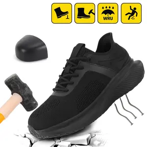 Steel Toe Shoes for Men Women Safety Toe Athletic Work Shoe Comfortable Steel Toe Sneakers Warehouse Industry Safety Shoes Footwear Walking Shoes