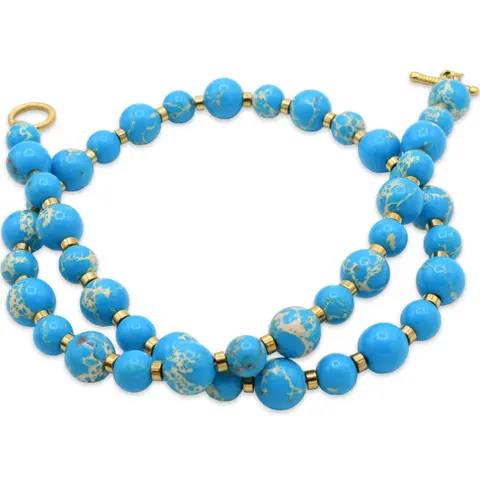 Blue Turquoise Necklace - Elegant Design with Turquoise Elements, Ideal for Any Occasion