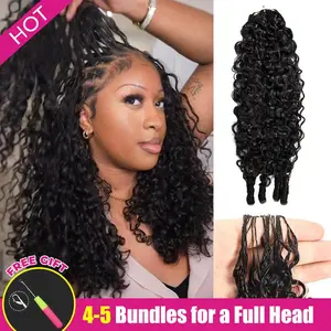 ISEE HAIR Burmese Curly Crochet Braid Hair Extensions Miracle Knots Human Hair Extensions Pre-Separated 50g/Pack (32-38 Strands Per Pack）– Knotless Boho Braids Vacation Hair #Summervibe#ISEECrochetNewArrivals