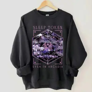 Retro Purple Sleep Token Even In Arcadia Sweatshirt & Hoodie – Unisex Cotton Graphic Tees, Back to School, Made in USA, Casual, Menswear, Womenswear, Gift for Dad Mom
