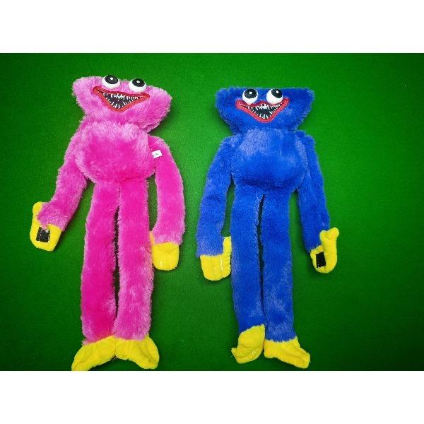 40cm Huggy Wuggy Plush Toy, Soft Stuffed Poppy Playtime Doll, Blue/Pink Horror Game Plushie Gift for Kids