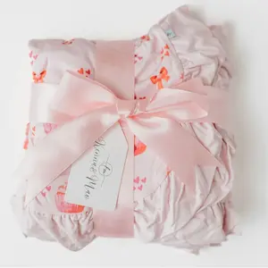 Kenna&Mav Cupcakes and Bows Bamboo Blanket - Buttery Soft