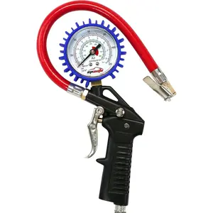 Heavy Duty 120 PSI Tire Inflator Gauge with Hose and Quick Connect Plug