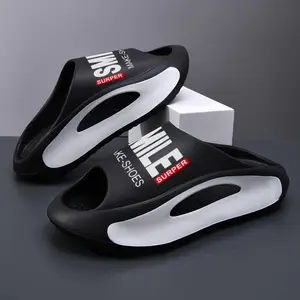 Men's Chunky Fashion Slides - Soft Cushion, Non-Slip EVA Footwear, Summer Shoe, Bathroom Slipper,summervibes