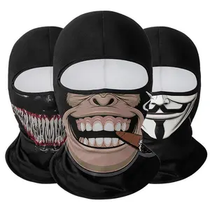 Cycling Mask Skull Quick-drying Sunscreen Balaclava Men's Motorcycle Elastic Helmet Lined Ghost Full Face Windproof Headgear