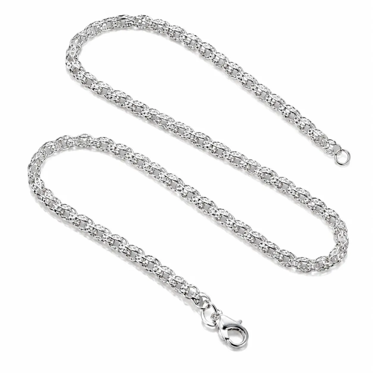 20/24inch New Silver-Plated Copper 5cm Faucet Chain Necklace for Men Women Fashion Party Wedding Accessories Elegant Gift for Everyday Wear, Silver Faucet Chain Necklace for Men Women Fashion Party Wedding Accessory Elegant Gift (20-24inch)