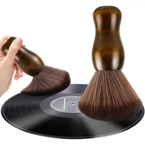 Vinyl Record Cleaning Brush - Anti Static Dust Wooden Vinyl Cleaner Brush - Record Player Accessories