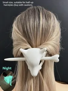 1-Piece Anime Skull Hair Pin Set | 3D Gothic Bone Hair Sticks for Women, Alternative & Retro Style | Unique Dark Academia Gift for Alt Girls, Girlfriend, Wife16.000000 Hairpin Hair Clips